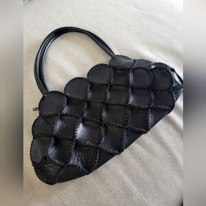 Vintage PU-leather look patchwork bag